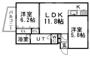 サムティ学園前【4階】の間取り