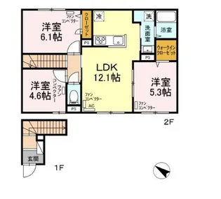 アリエッタ【1階】の間取り