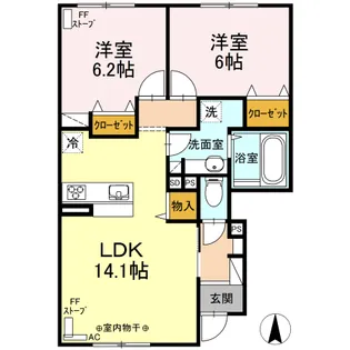 OWL II【101号室】の間取り