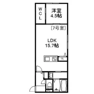 BASE NANGOU【307号室】の間取り