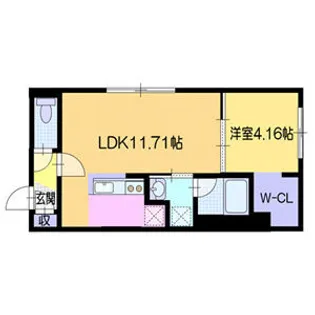 ドルチェ南郷8【4階】の間取り