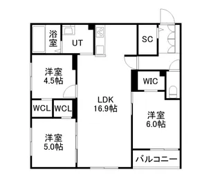 エフュート福住【2階】の間取り