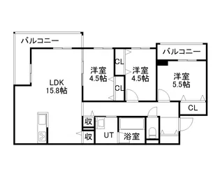 S-RESIDENCE東札幌bling【205号室】の間取り