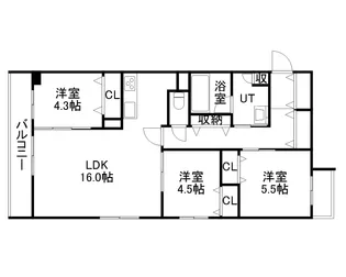 SーRESIDENCE東札幌BLING【312号室】の間取り