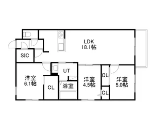 ZABO HILLS MISONO【2階】の間取り