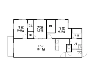 ZABO HILLS MISONO【3階】の間取り