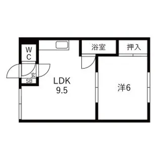ハイツ渡辺B【8号室】の間取り