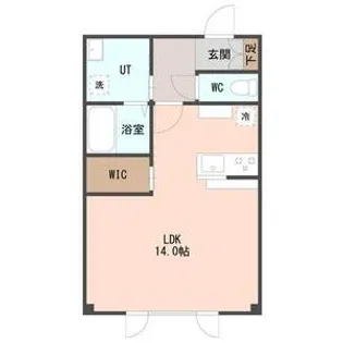 厚別西1ー1アパート(日栄建設社員寮)【201号室】の間取り