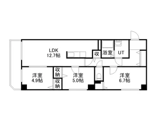 MOBIUS TOYOHIRA【0501号室】の間取り