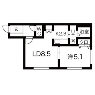 モンレーヴ豊平公園II【1階】の間取り