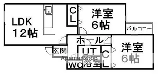 サントアリオデ本通南【301号室】の間取り