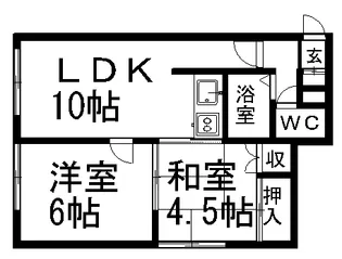 北誉ハイツ【201号室】の間取り