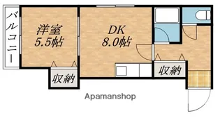 ノースパレス栄通【201号室】の間取り