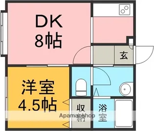 LEE SPACE 白石 (リースペース白石)【3階】の間取り