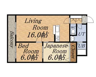 トニカ・ラ・メラ月寒東【202号室】の間取り