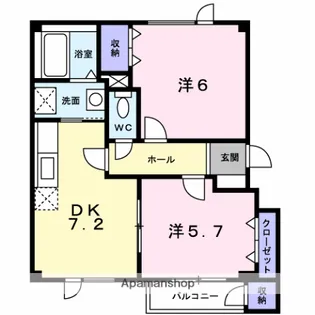 ノース季実の里Ⅲ【1階】の間取り