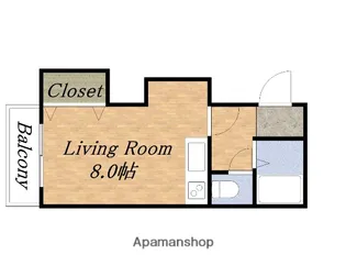 ハイツ・フランセ19【205号室】の間取り