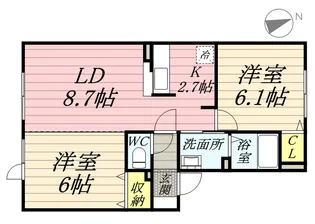 プリミエール サウス【1階】の間取り