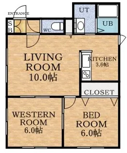 ルミエールビラ 宮ノ丘【1階】の間取り
