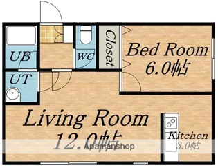 薫風ハイツ【2階】の間取り