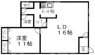 コーポ旭【101号室】の間取り