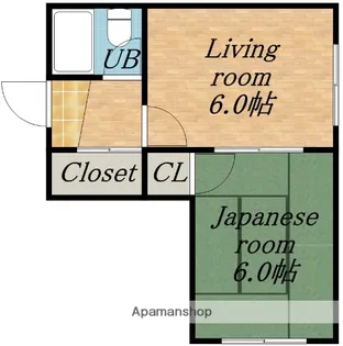高瀬ハイツ【15号室】の間取り