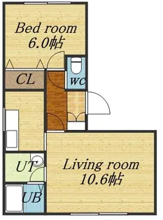 グランドール瑞穂【203号室】の間取り