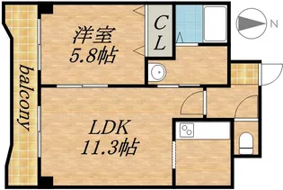 ティアラ中島公園ウエストサイド【1603号室】の間取り