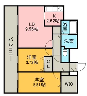 レジディア大通西【12階】の間取り