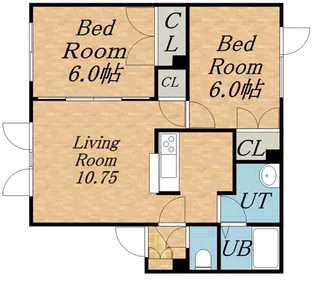ノーブル新川【1階】の間取り