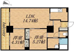 パシフィックタワー札幌【19階】の間取り