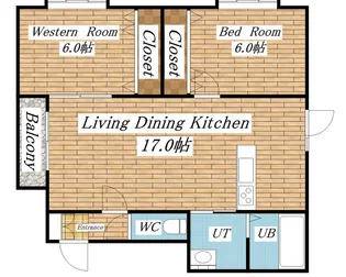 グリーンリーフ【3階】の間取り