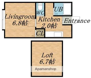 フラット麻生【102号室】の間取り