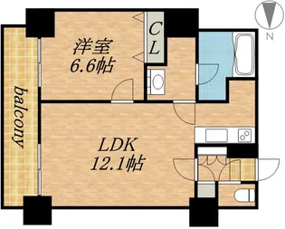 グランドタワー札幌【2階】の間取り
