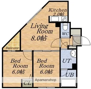 カマール琴似【2階】の間取り