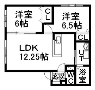 プリメーラ八軒【2階】の間取り