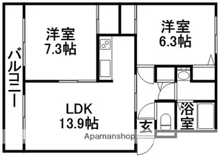 パークハイツI【2階】の間取り