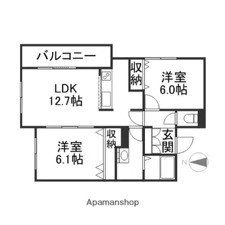 エルファロ76【5階】の間取り