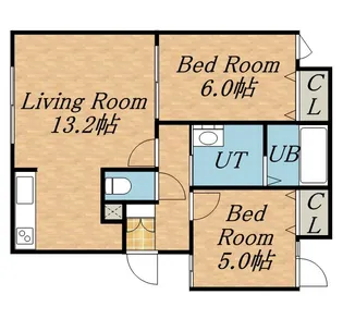 パーセル東苗穂【103号室】の間取り