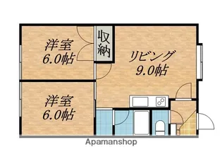 エンジェルタウン【B-2号室】の間取り
