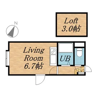 アップルハウス北16条Ⅱ【103号室】の間取り