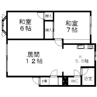 セトルA【201号室】の間取り