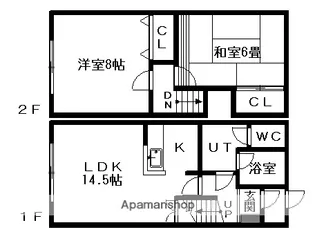 北海道札幌市北区太平一条1丁目【テラスハウス】の間取り