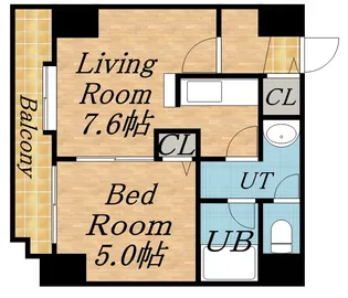 サンハイツ北大前【302号室号室】の間取り