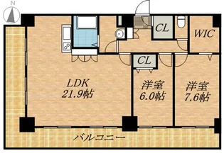 ティアラタワー中島倶楽部(Ⅰ−Ⅳ)【33階】の間取り