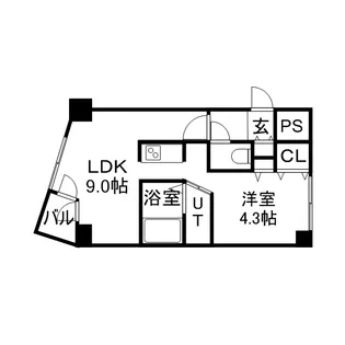 プライムパーク円山公園【701号室】の間取り