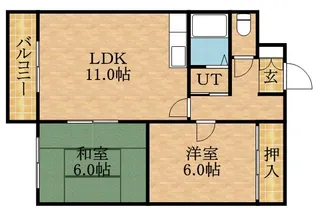 マンションえむず【6階】の間取り