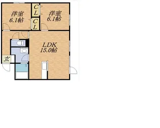 パレス遠藤【1階】の間取り
