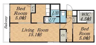 ルブランプルミエ2【403号室】の間取り