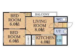 ジュビロ25【401号室】の間取り